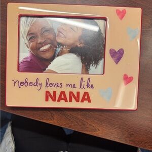 Heartfelt 'Nana' Picture Frame - Cream and Red